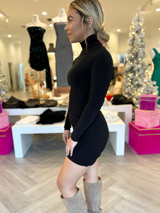 Black Cinched Mini Dress