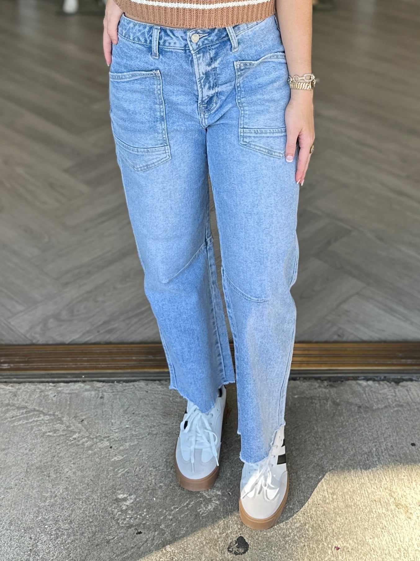 High Rise Barrel Jeans