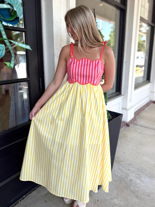 Lemon/Orange Scallop Midi