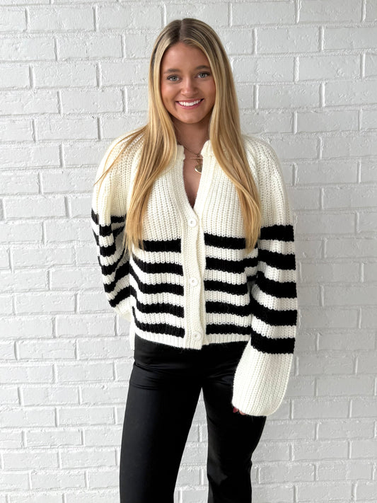 Oreo Stripe Cardigan
