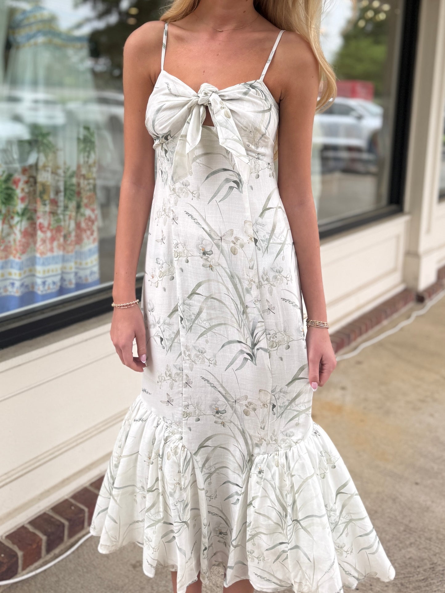 White Front Tied F&F Midi