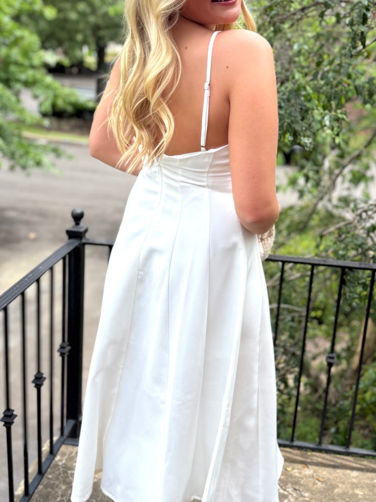 White Flare Midi