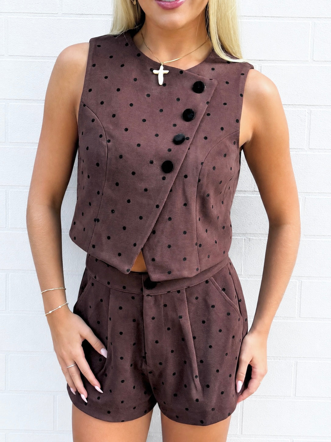 Chocolate Brown Dot Short