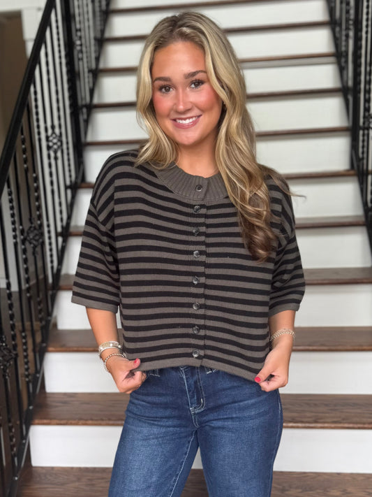 Hour Striped Cardigan (3 colors)