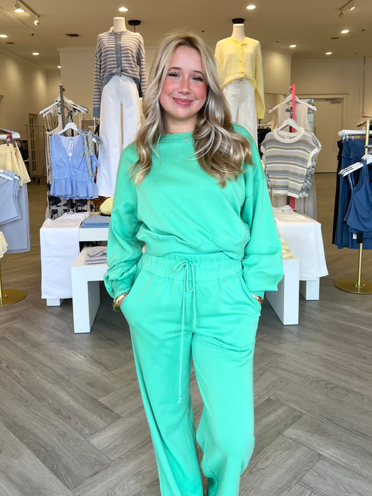 Bright Green Drawstring Pant