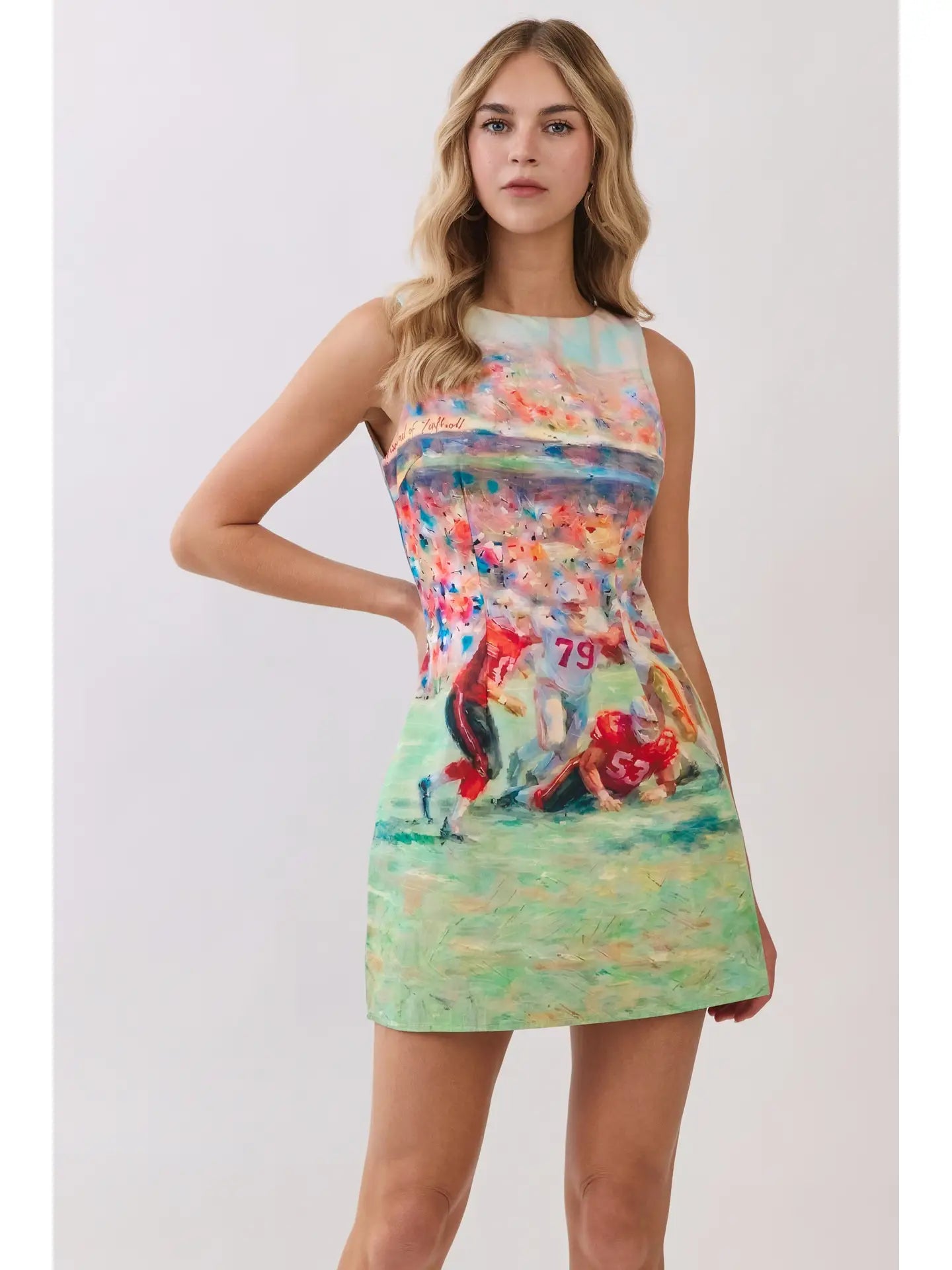 Green Football Mini Dress