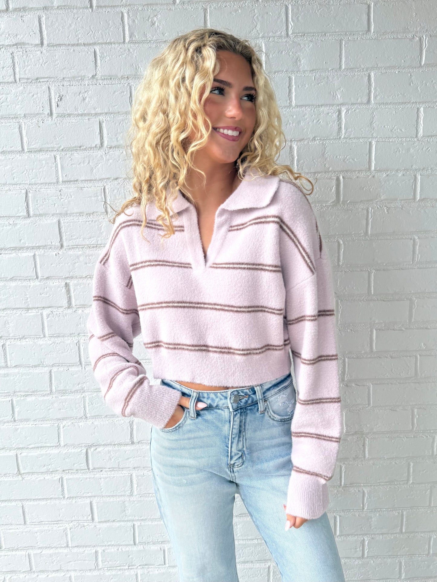 Stripe Soft Knit Crop (2 colors)