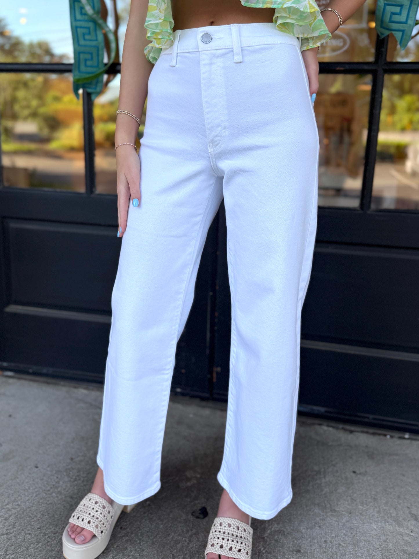 White Hidden Pocket Trouser