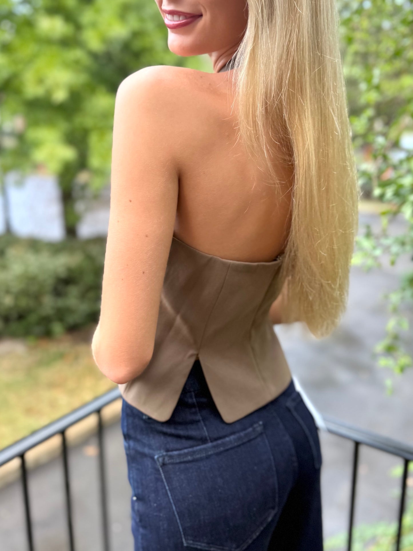 Mocha Military Halter Top