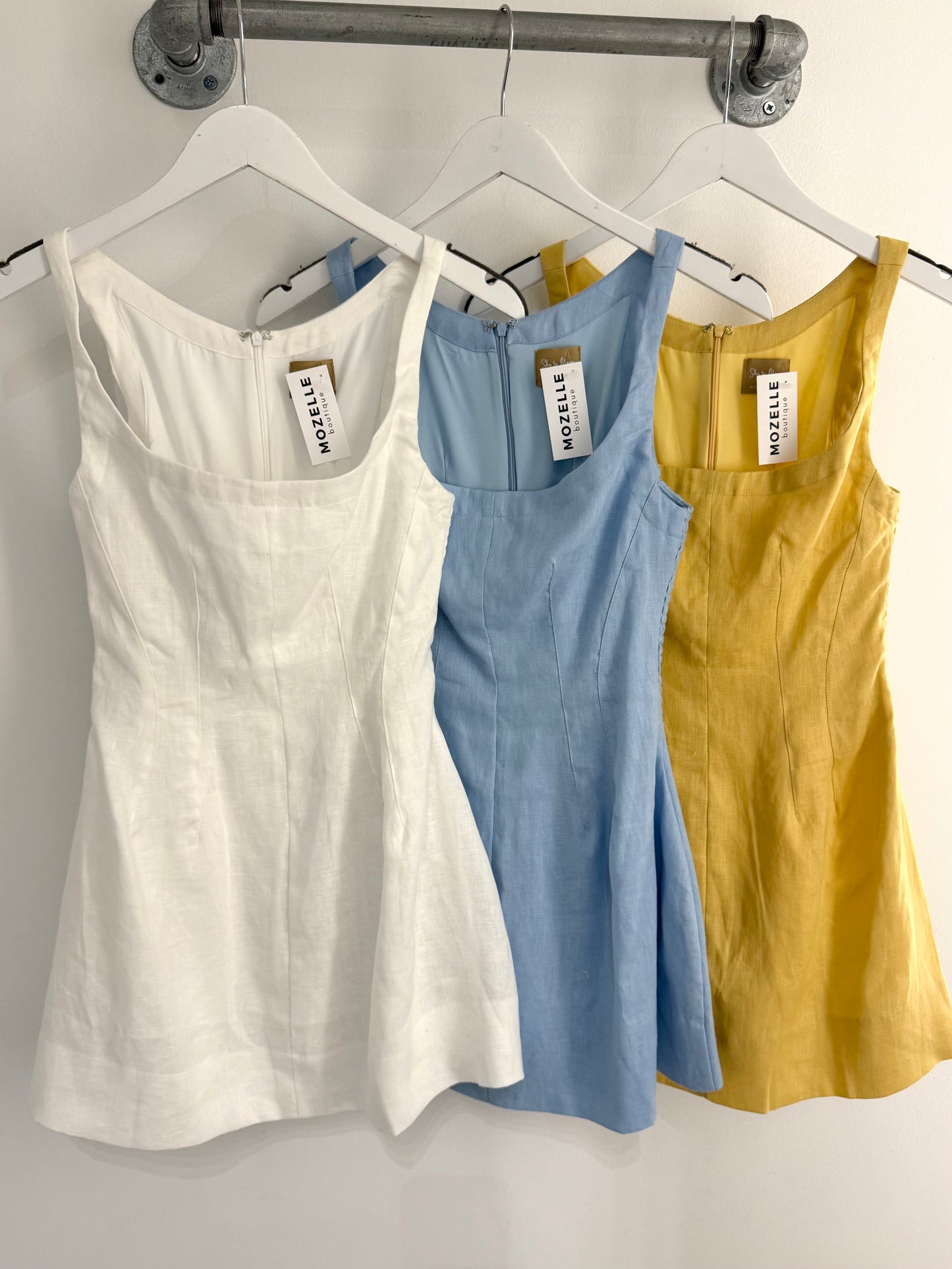 Linen Square Neck Mini (3 colors)