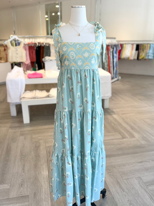Seafoam Sage Tiered Maxi