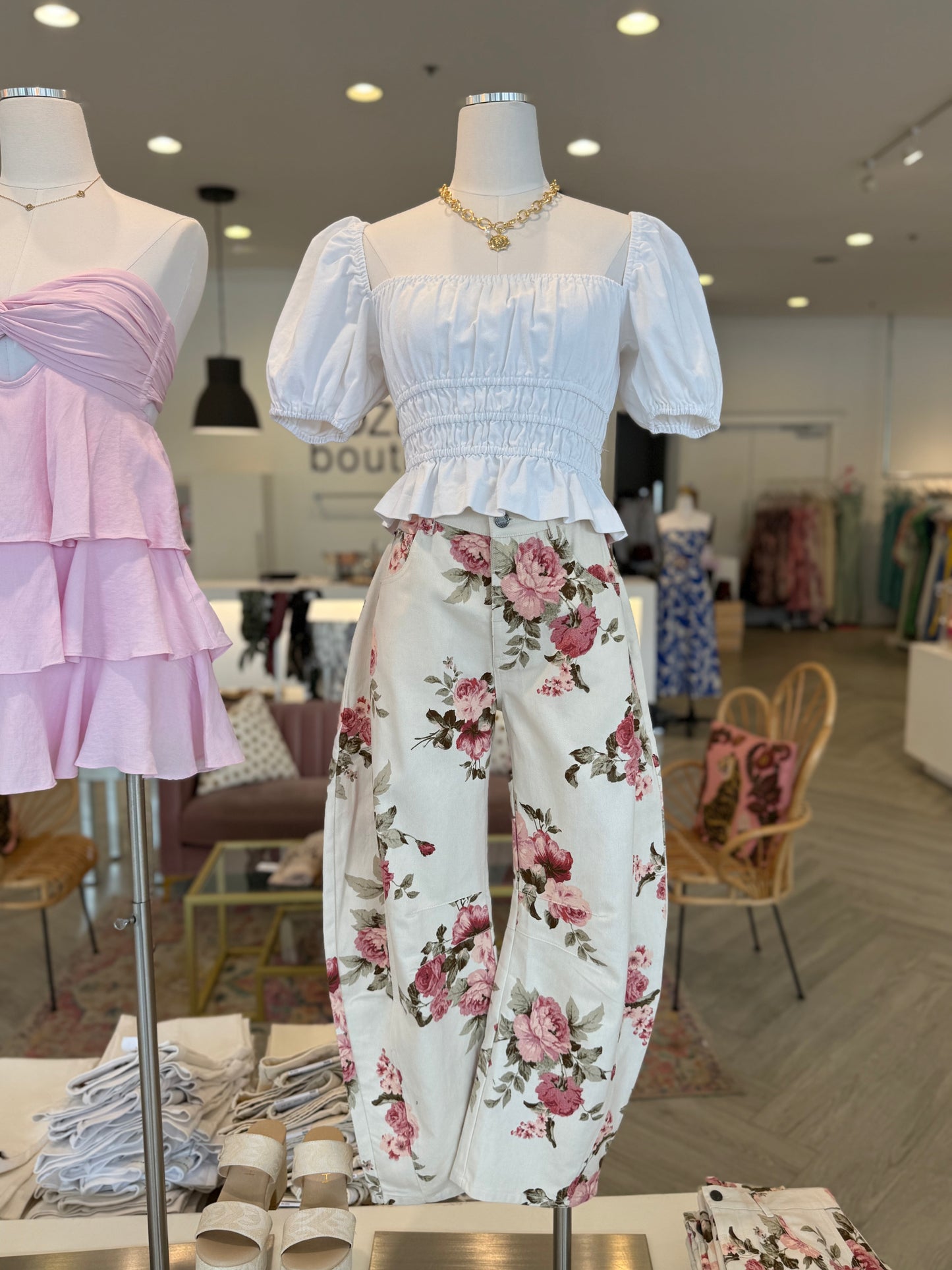 Rose Garden Barrel Jean