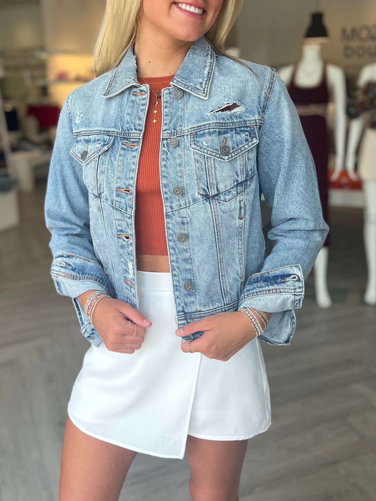 Light Blue Basic Denim Jacket