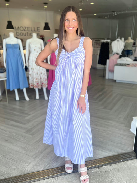 Lilac Stripe Maxi Dress