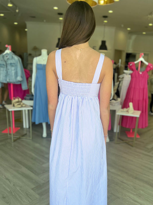 Lilac Stripe Maxi Dress