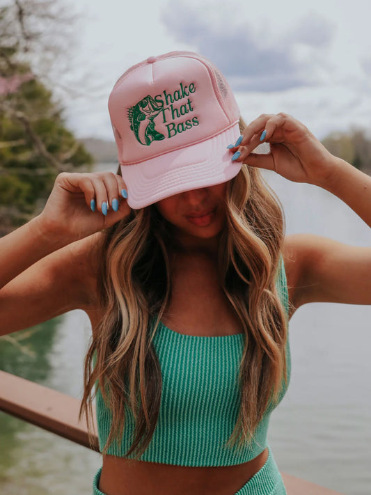 Shake That Bass Pink Trucker Hat