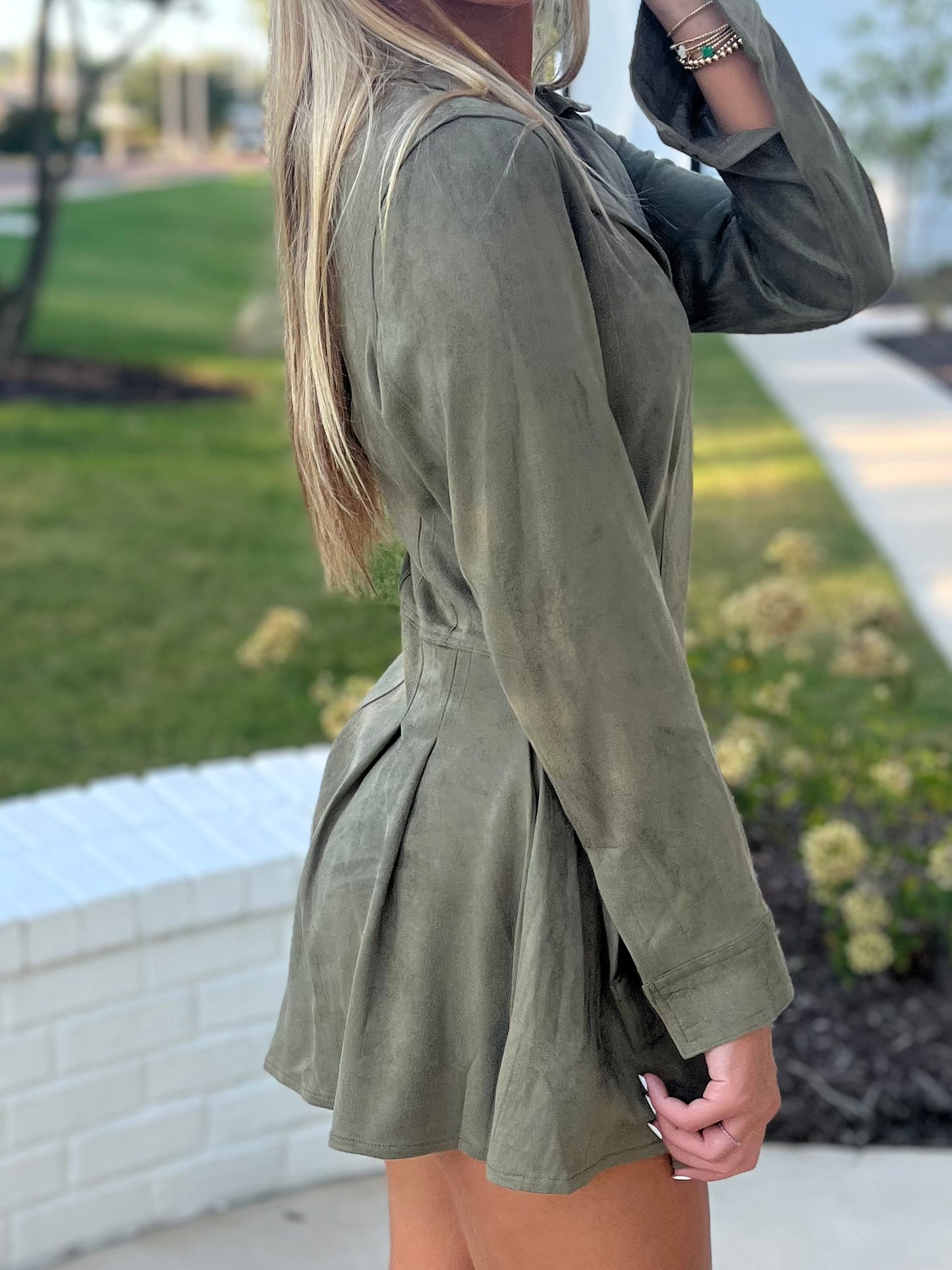 Olive L/S Zip Up Romper