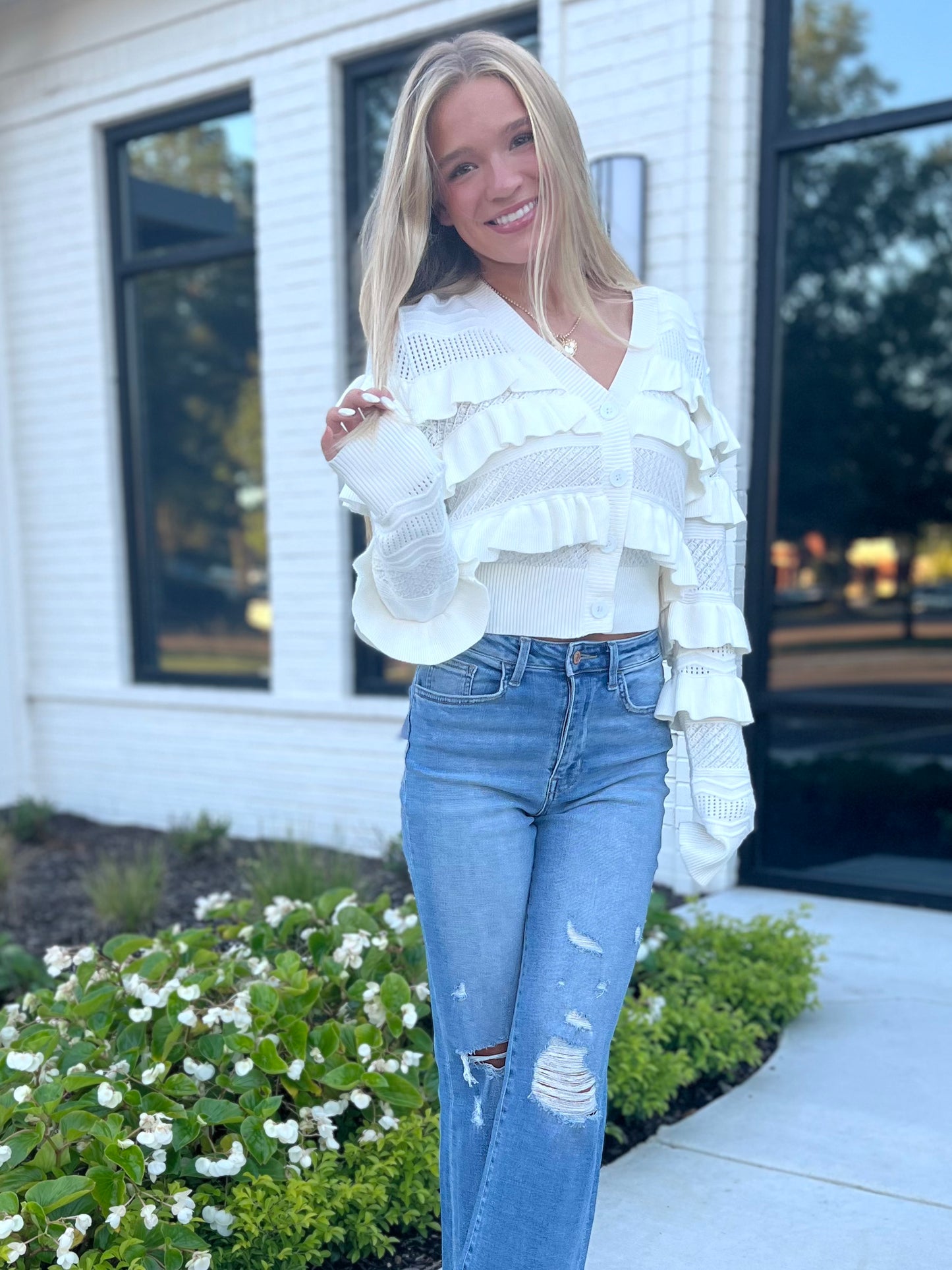 Tier Ruffle Cardigan