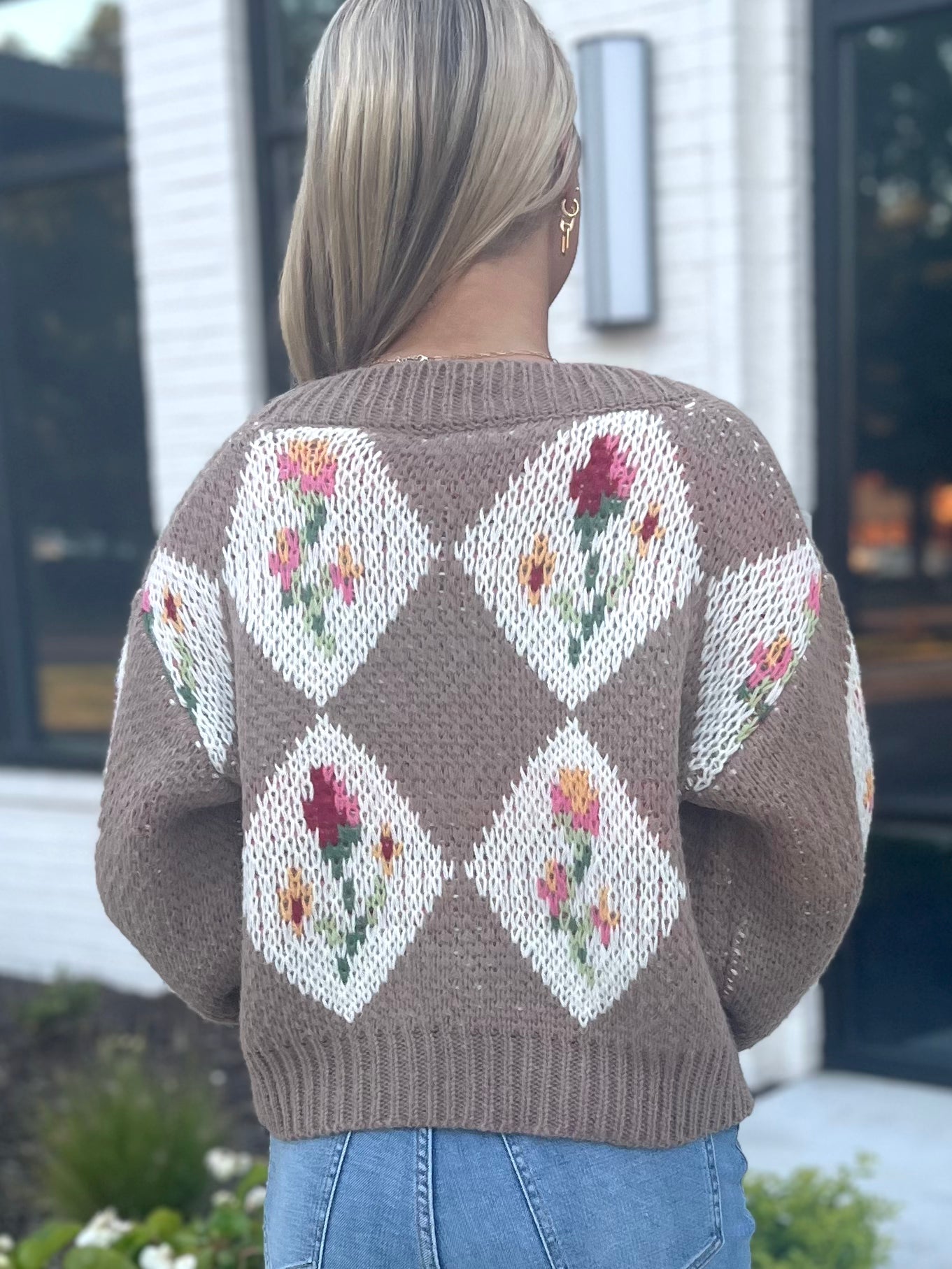 Floral Diamond Cardigan (2 colors)