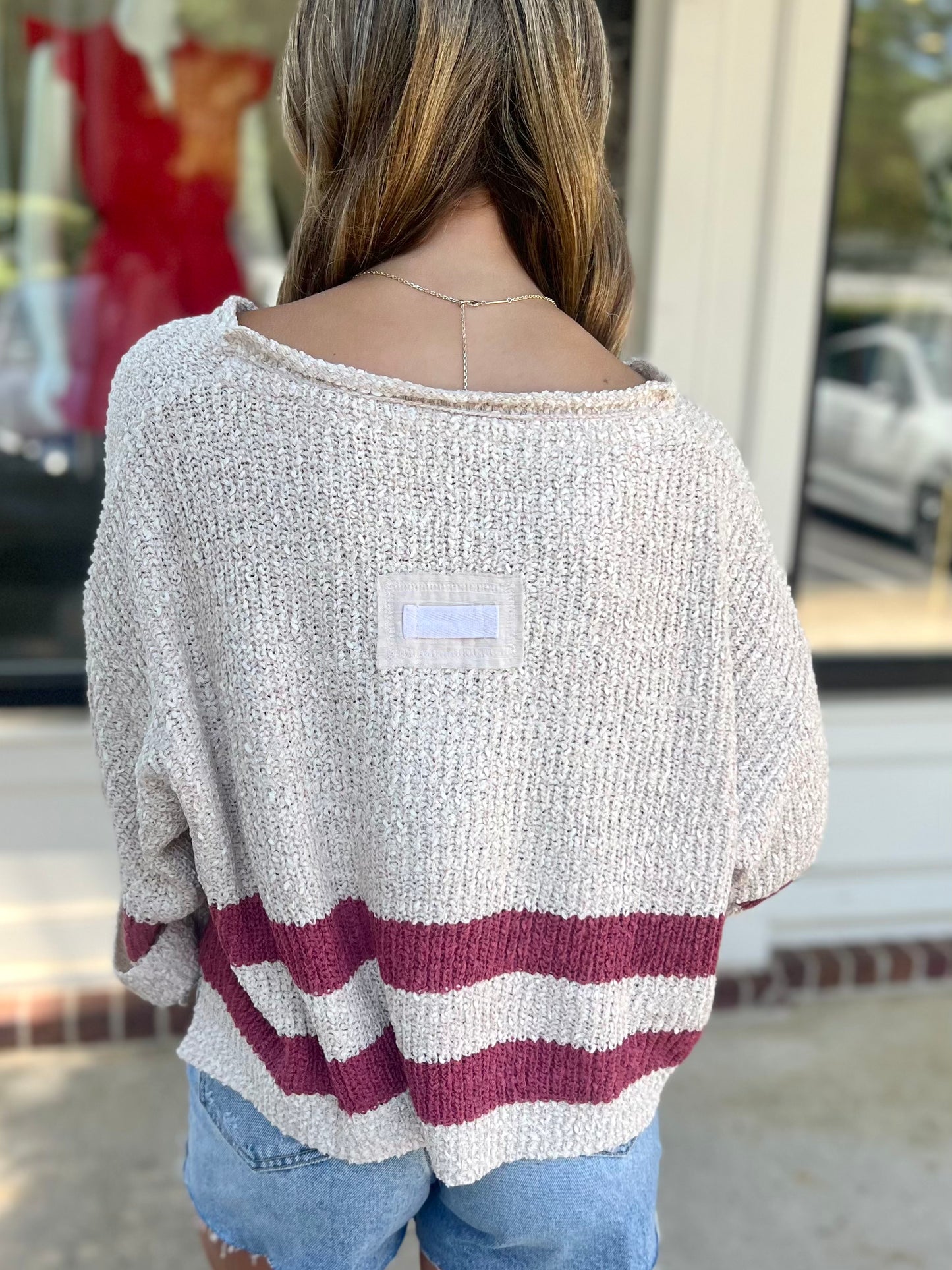 Striped Cropped Sweater