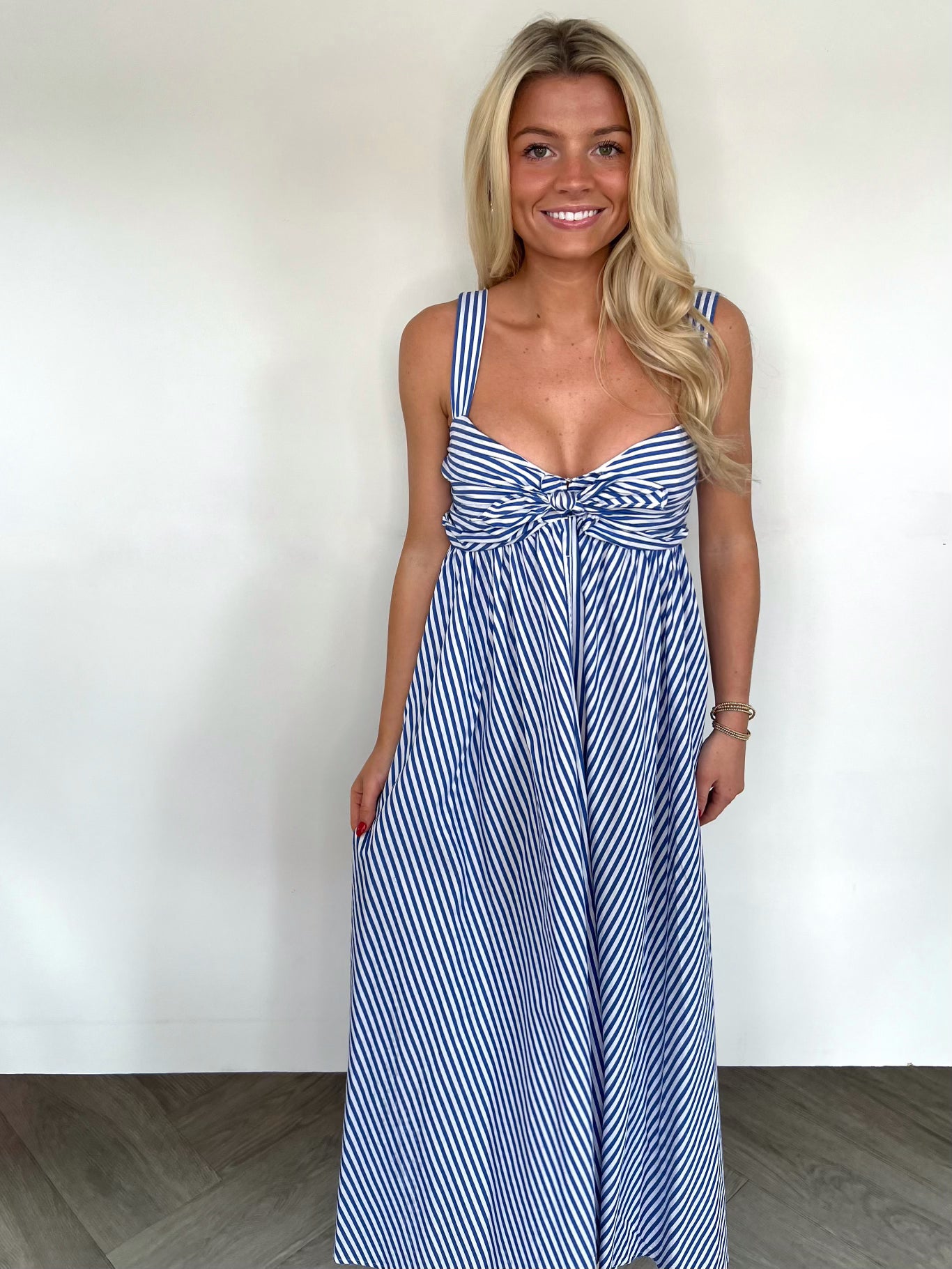 Yacht Club Dress in Blue Stripe