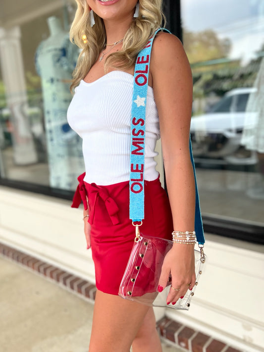 OLE MISS Beaded Purse Strap