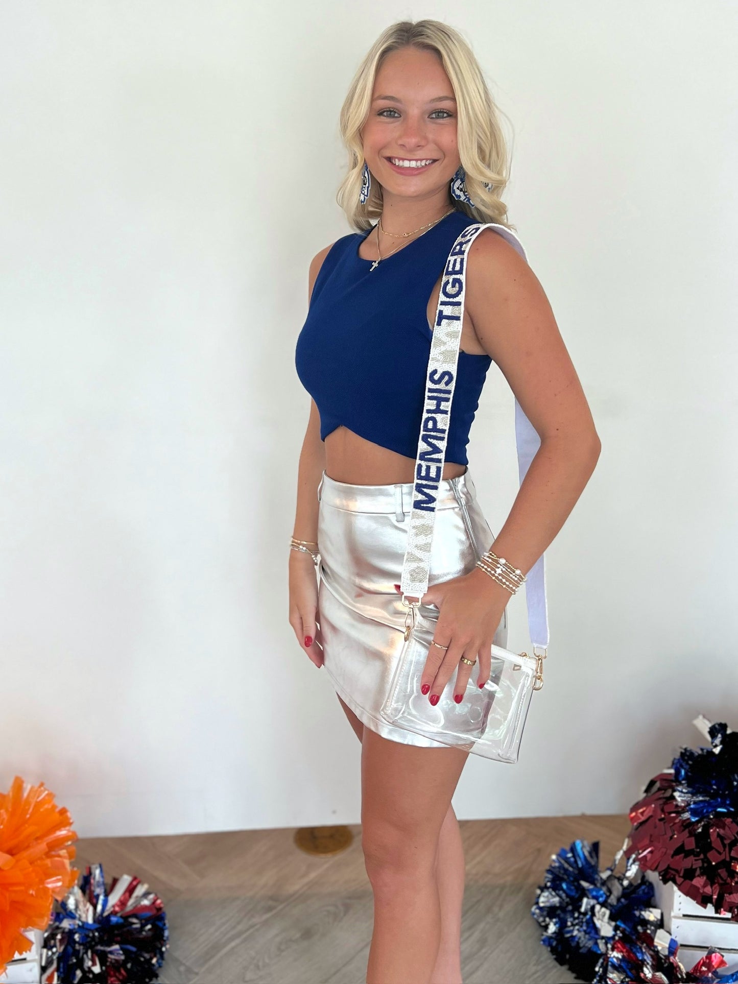 MEMPHIS TIGERS Beaded Purse Strap