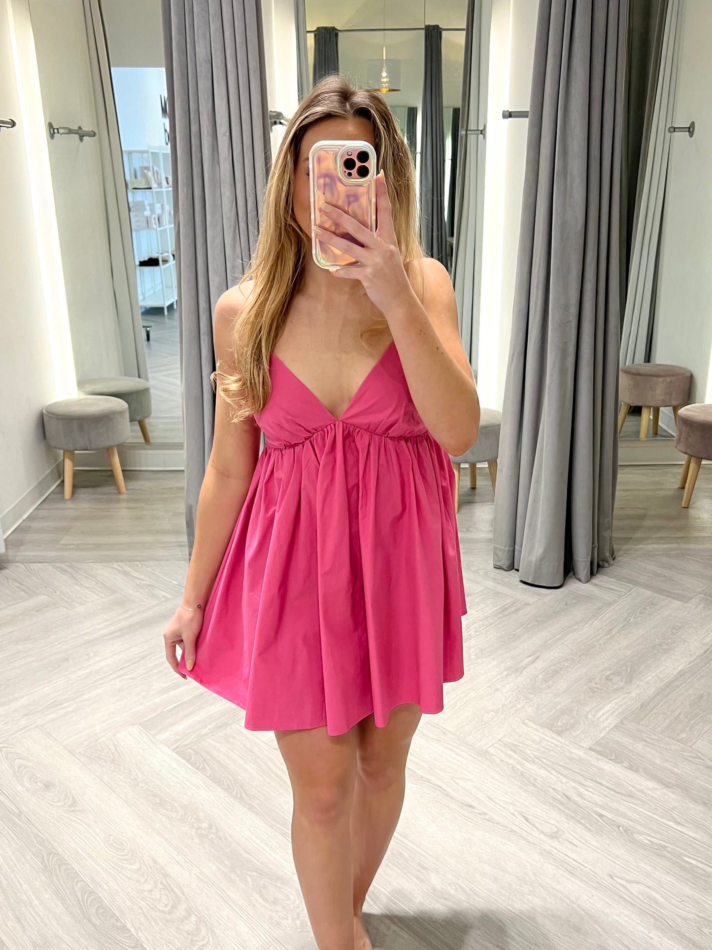 Julie Pink Mini Dress