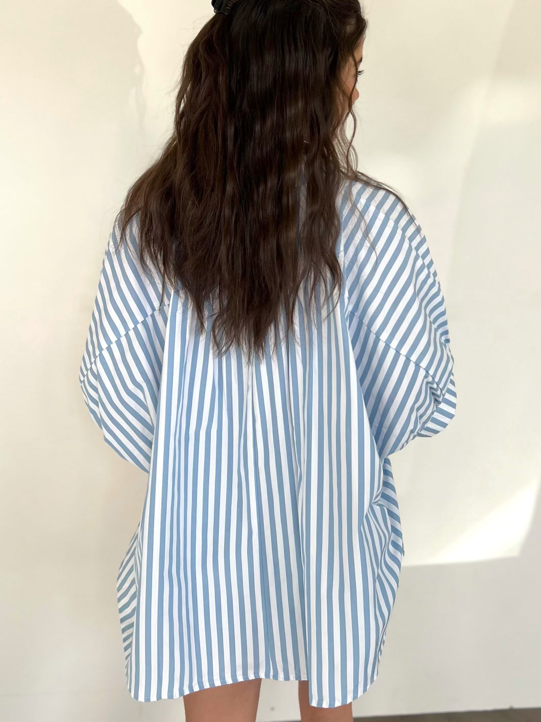Oversized Striped Button Down Shirt