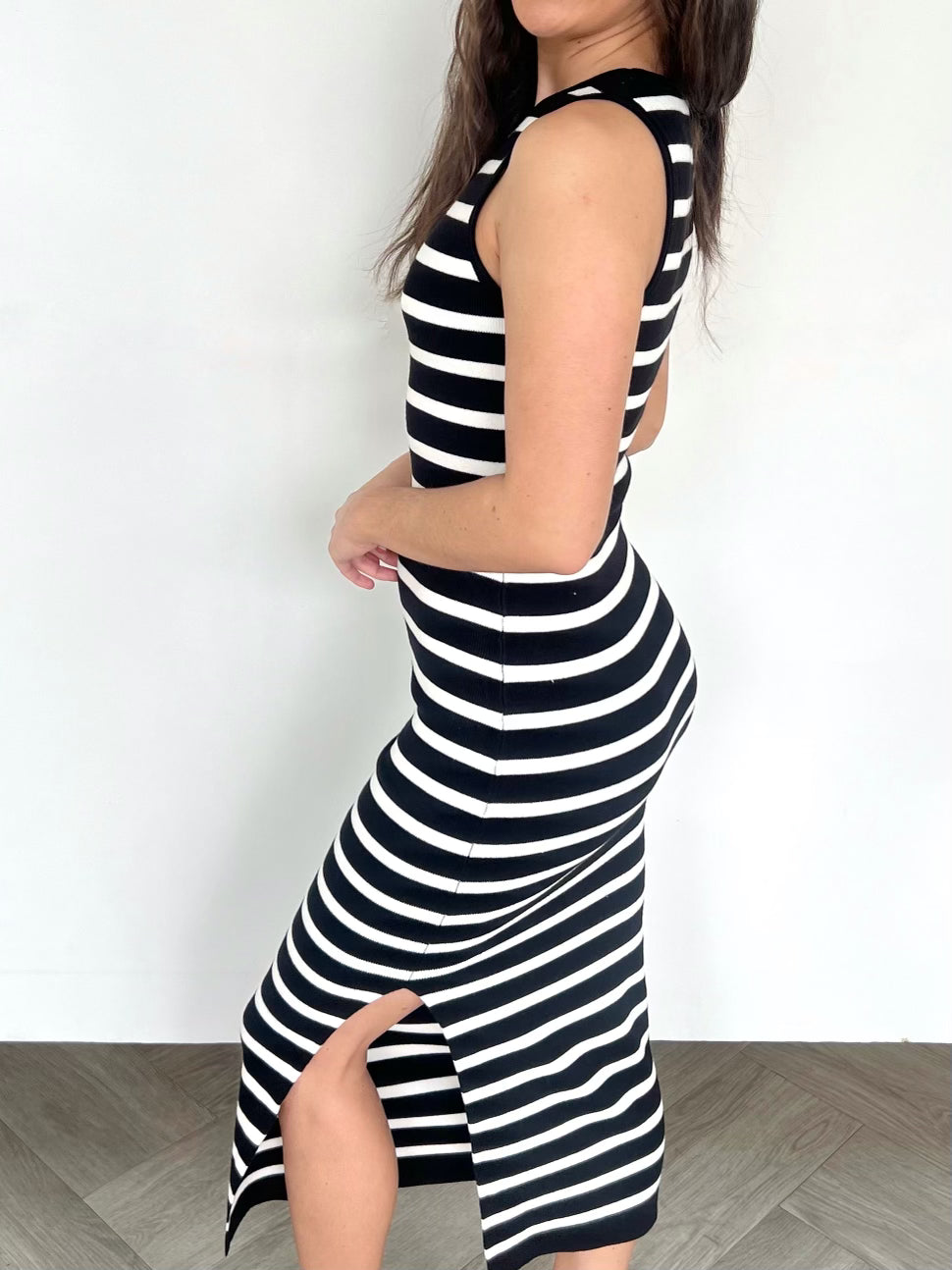 Isla Striped Midi Dress