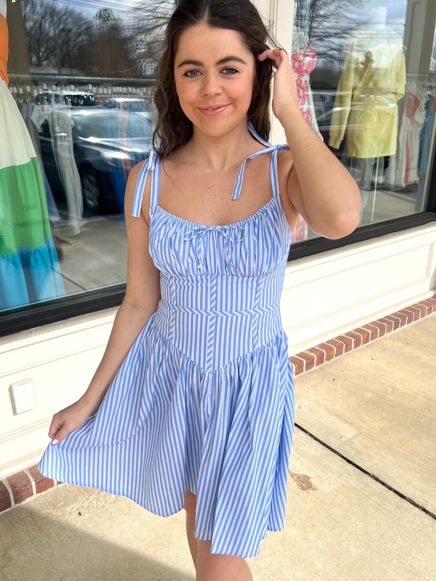 Faithful Blue Stripe Dress