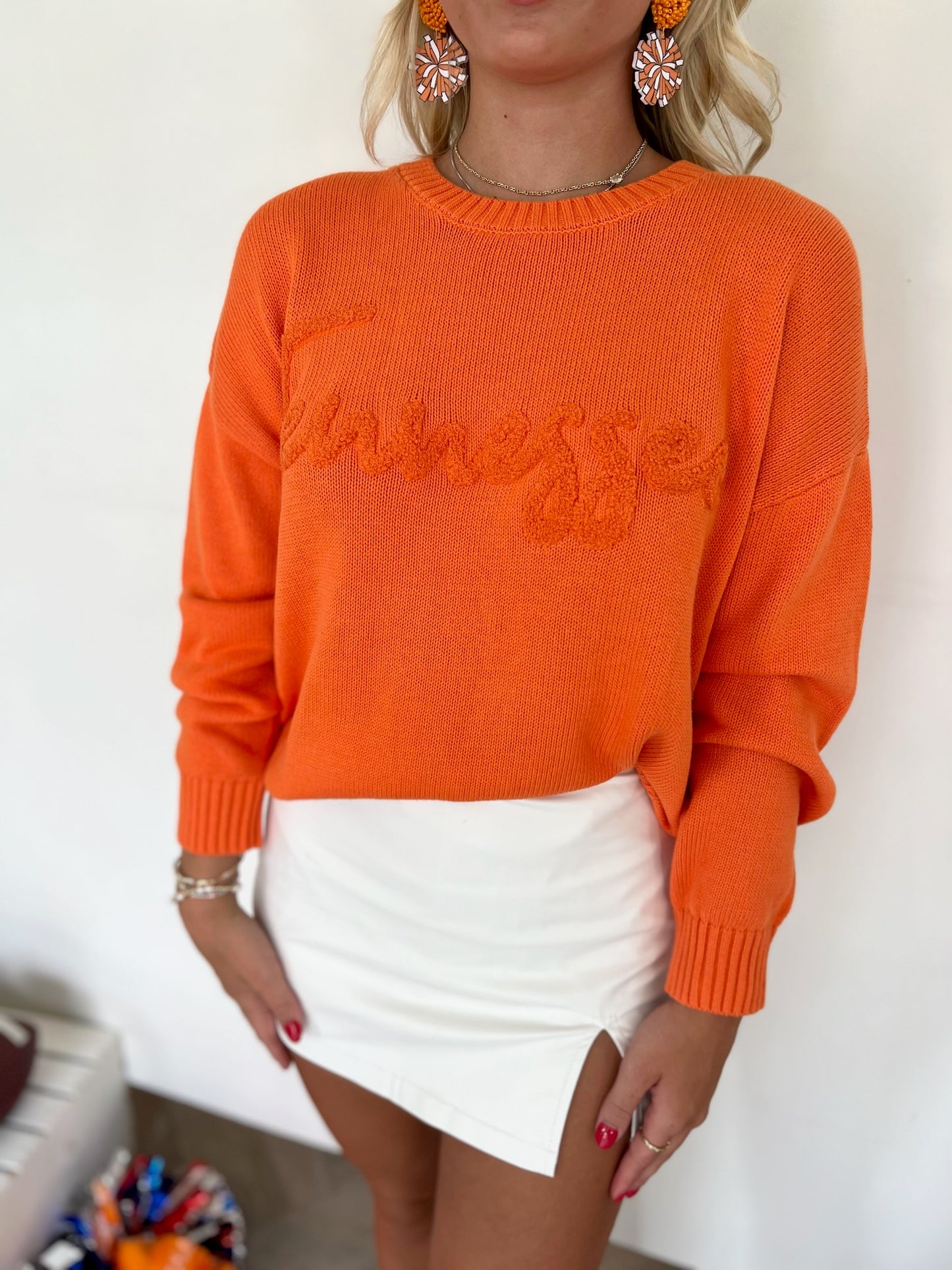 Tennessee Orange Crew Neck Sweater Top