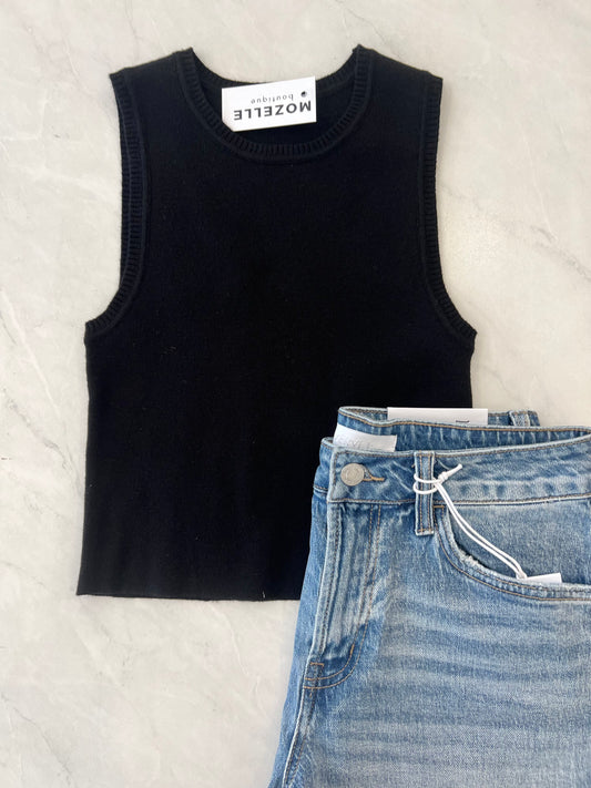 High Neck Knit Tank