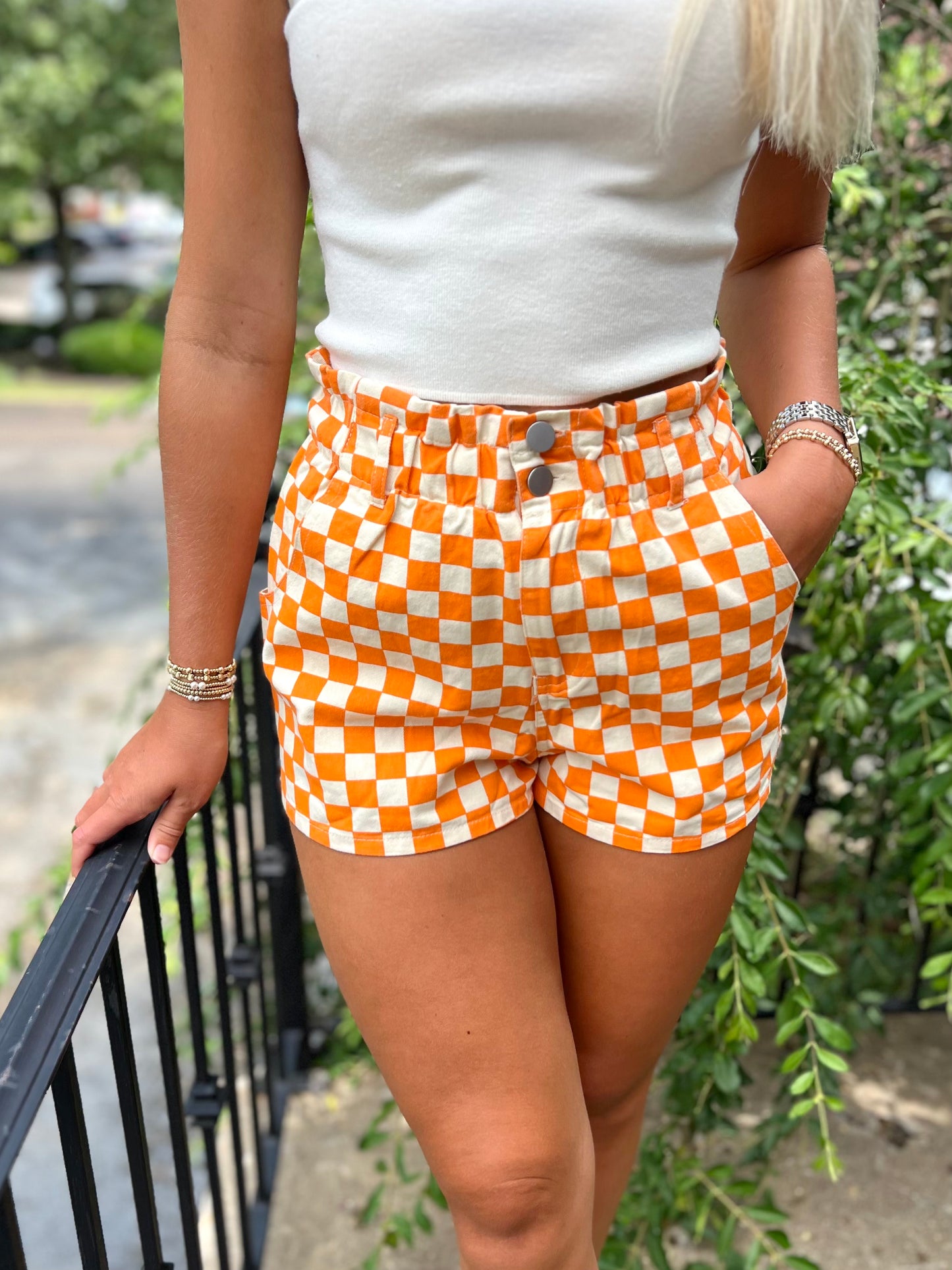 Rocky Top Checkered Denim Short