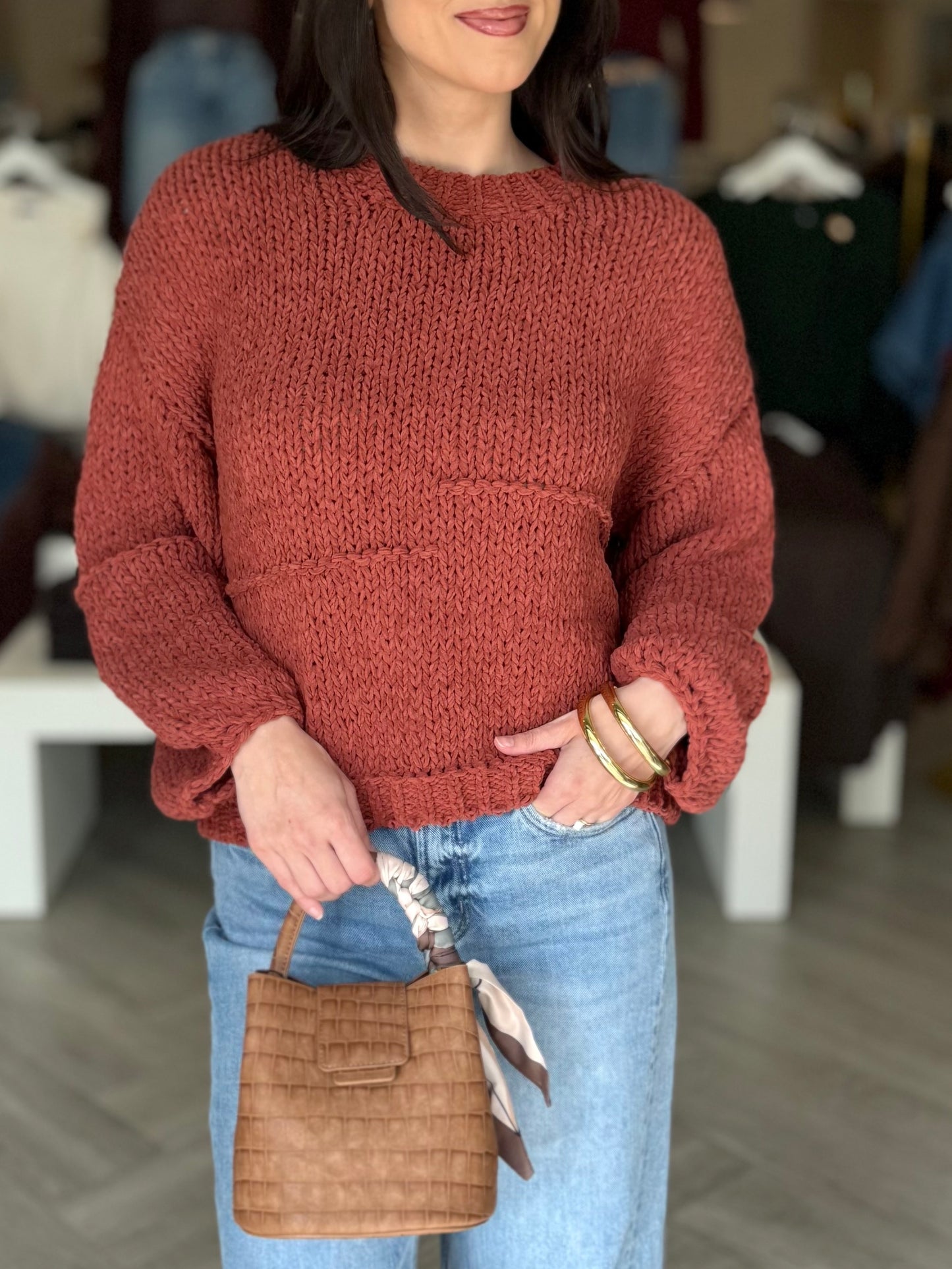 Conac Open Knit Sweater