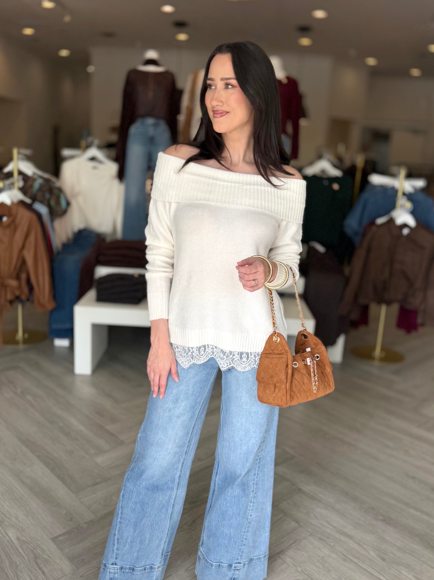 Lace Hem Sweater (3 colors)