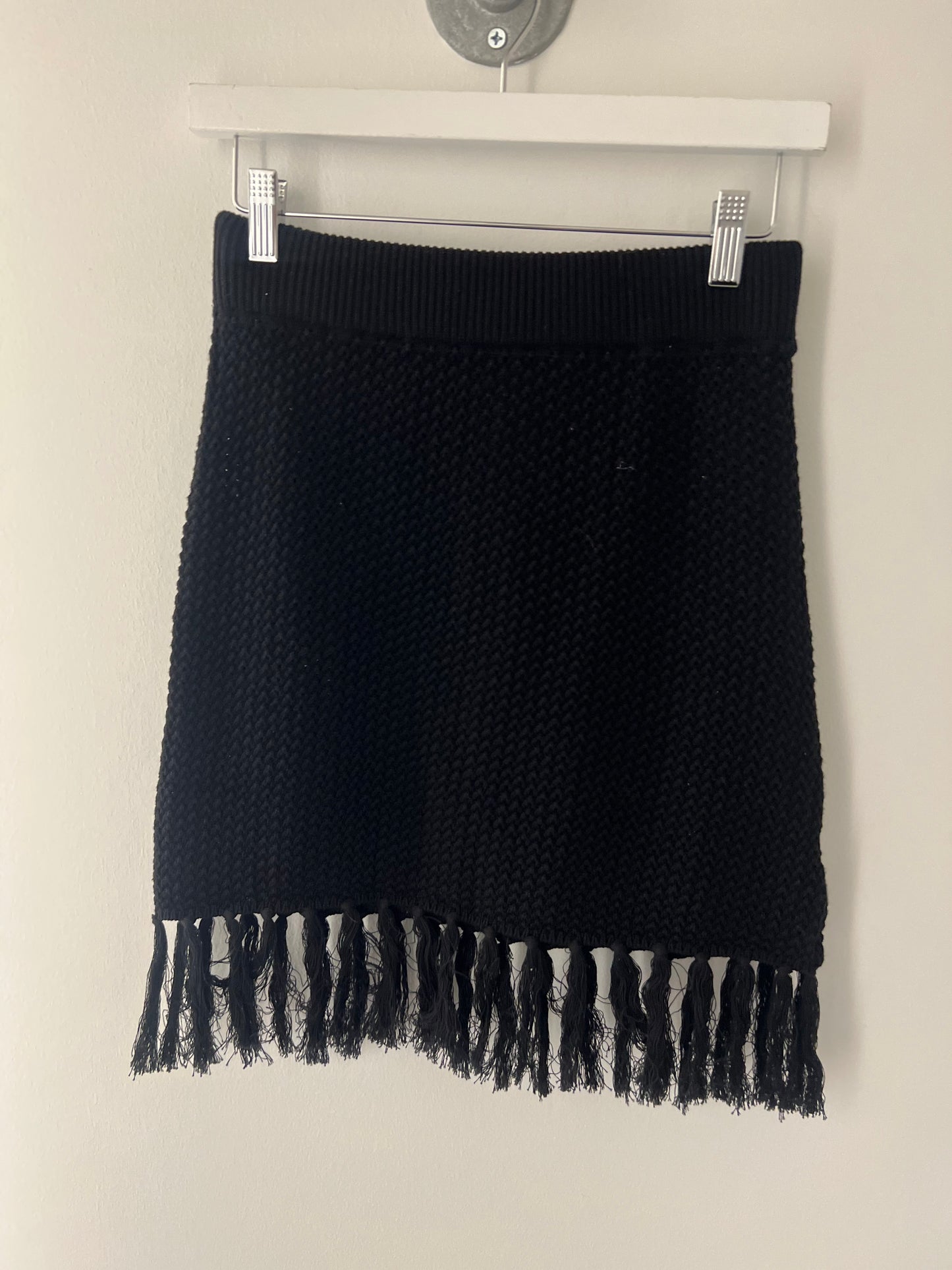 Black Tessle Mini Skirt