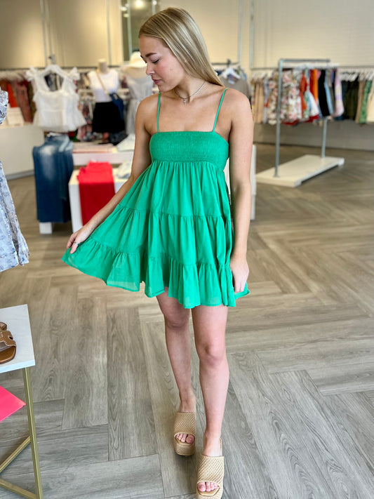 Laurel Green Mini Dress