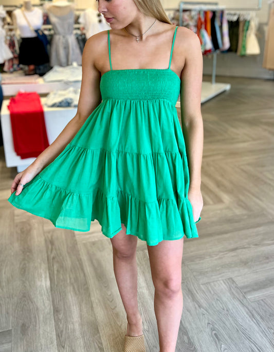 Laurel Green Mini Dress