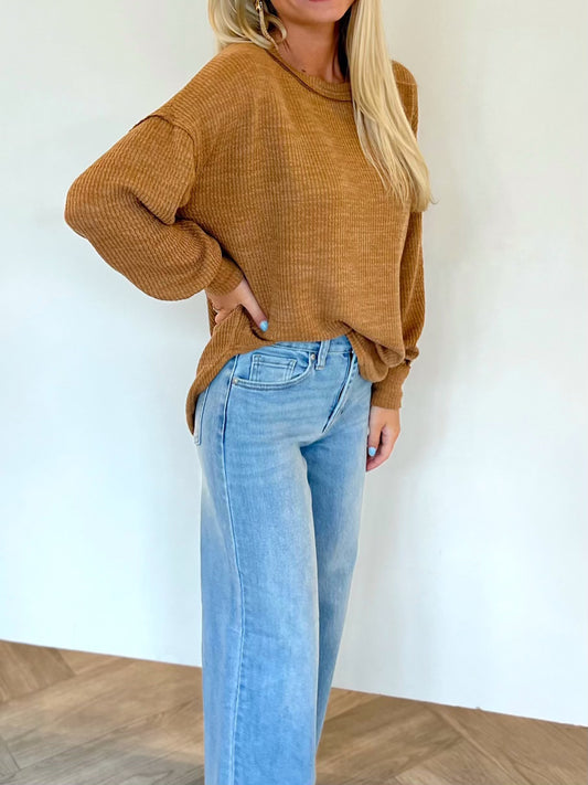 Drop Shoulder Sweater Top