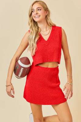 Game Day Sweater Mini Skirt