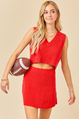 Game Day Sweater Mini Skirt