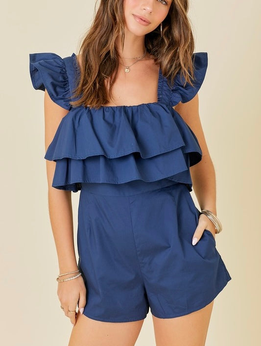 Double Tiered Square Romper