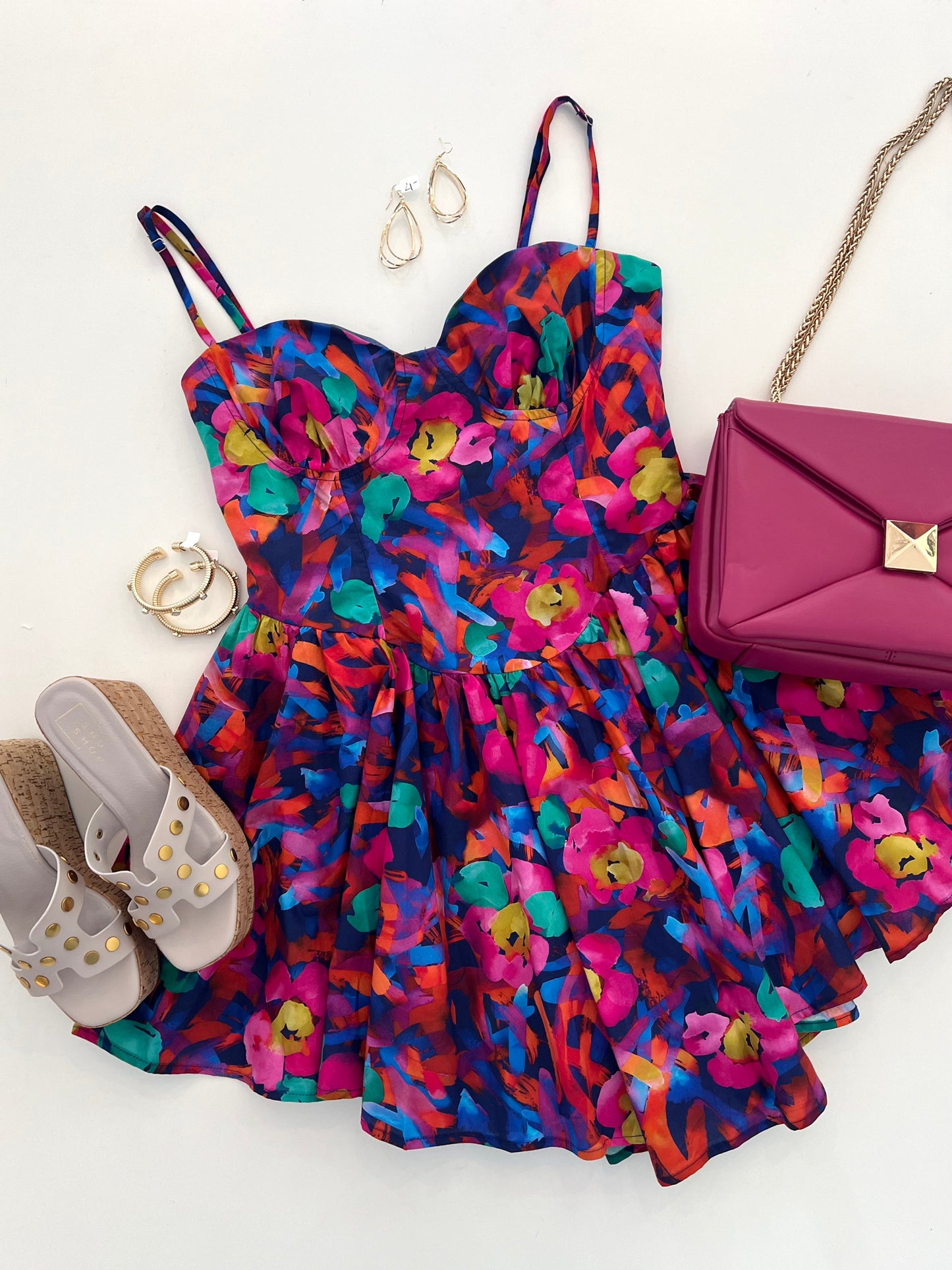 Multi Blossom Mini Dress