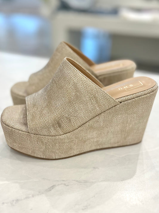 Gold Woven Wedge